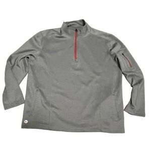Untuckit ¾ zip brushed micro‎ fleece sweater size XXL gray